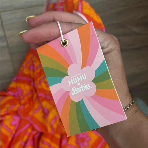 Show me your MUMU  Orange and Pink Floral Maxi Dress - Picture 3 of 4